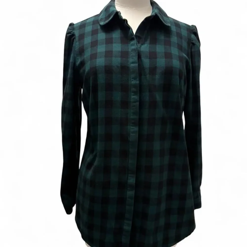 Tuckernuck Green Plaid Button-Up Shirt (sz Medium) 422